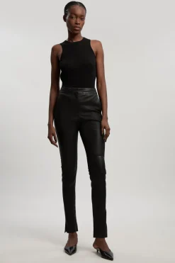 Legging En Cuir Stretch