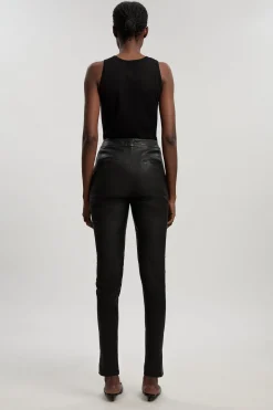 Legging En Cuir Stretch