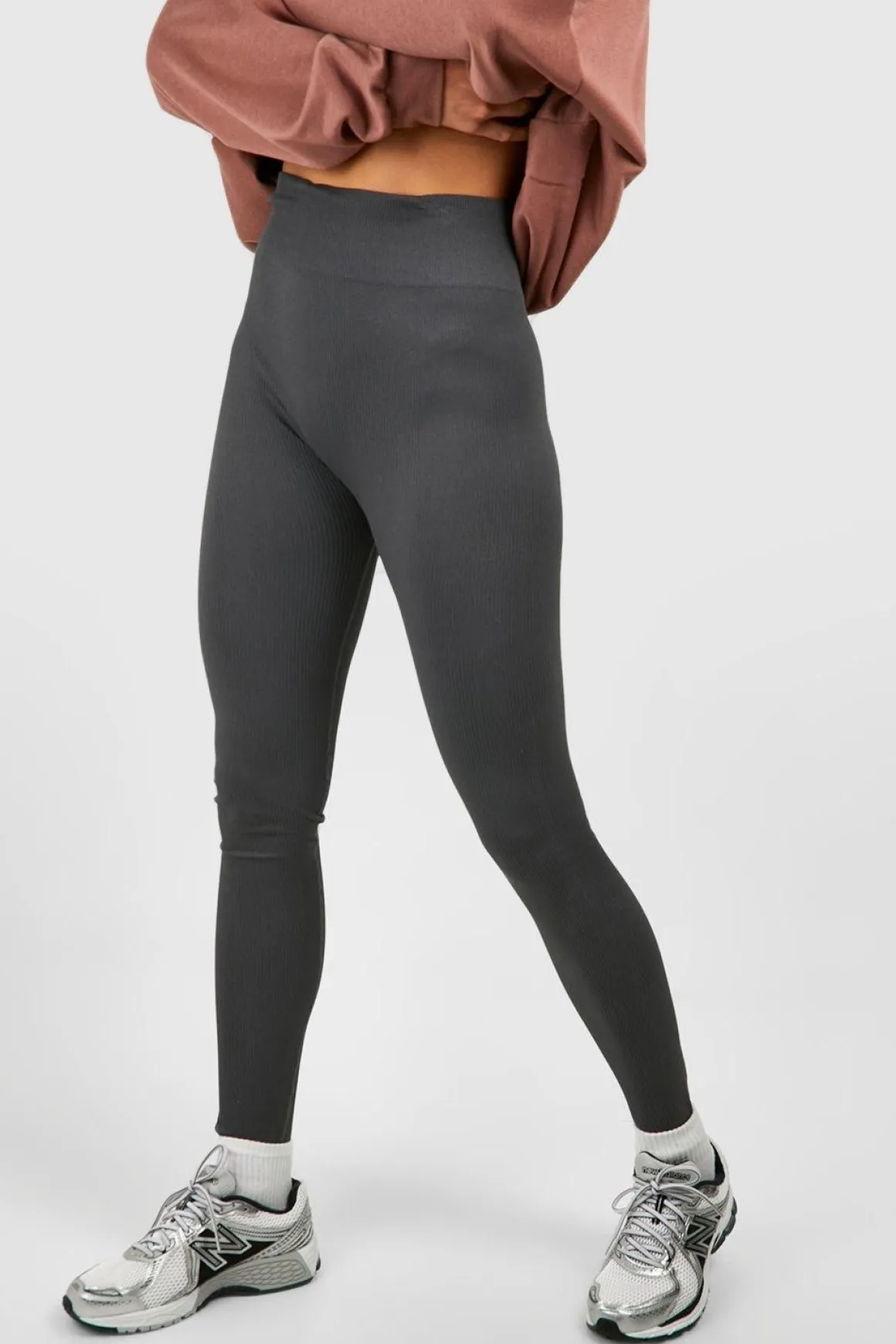 Legging long à côtes sans couture