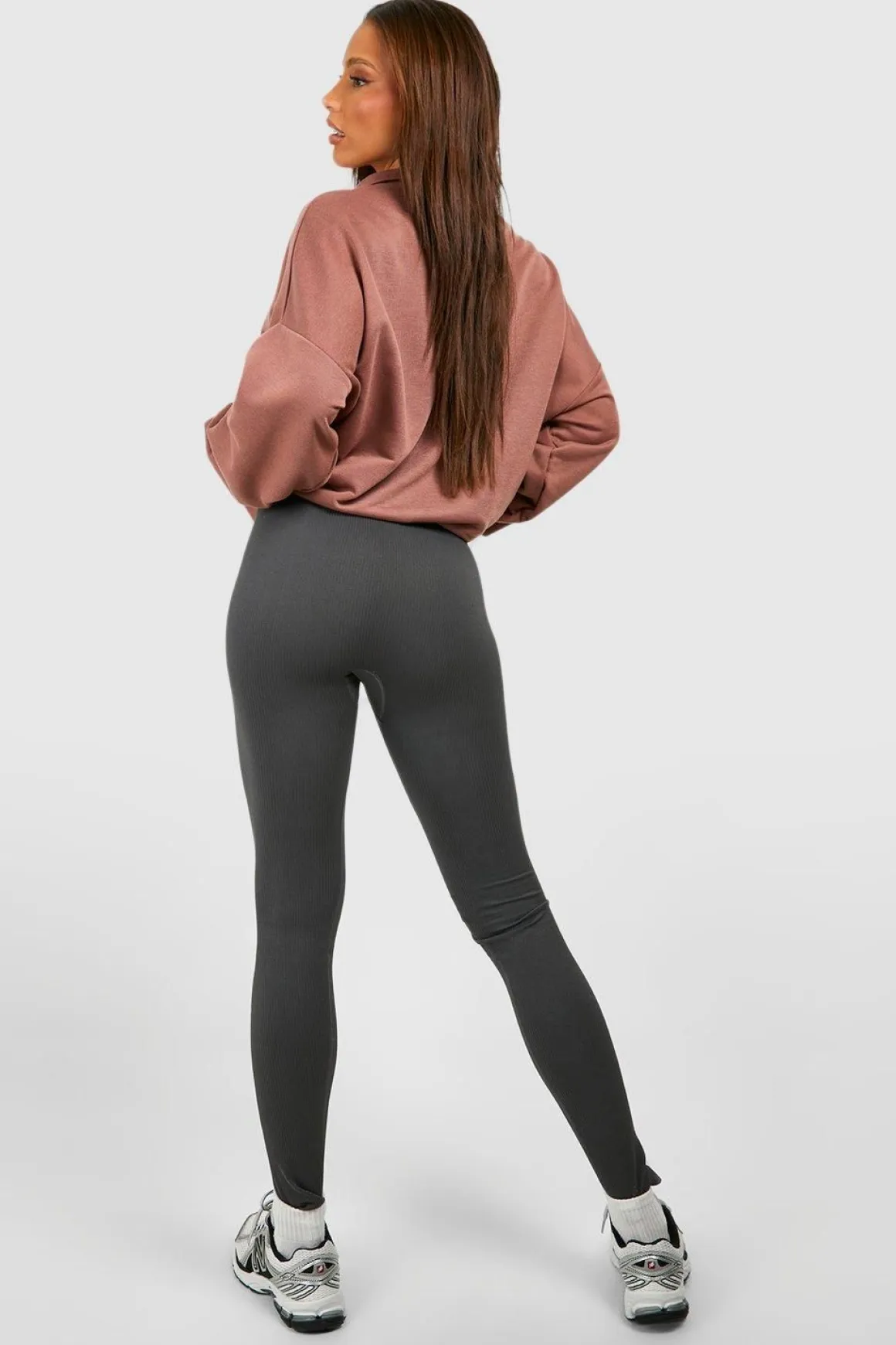 Legging long à côtes sans couture