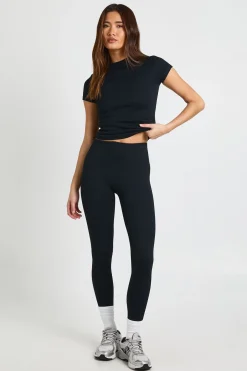 Legging Sans Couture Côtelé Sculptant