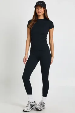 Legging Sans Couture Côtelé Sculptant