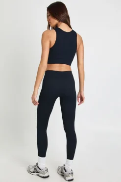 boohoo Legging Sans Couture Côtelé Taille Haute Avec Ceinture Croisée Enveloppante - Coupe Tall<Femme Pantalons|Athleisure