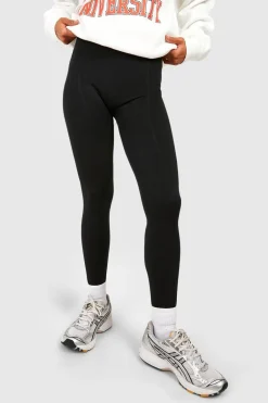boohoo Leggings avec ceinture épaisse, doublure en polaire et détail de couture à l'avant<Femme Pantalons|Looks De Rentrée