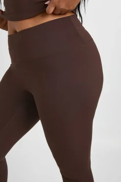 boohoo Legging sculptant ultra doux avec détail de couture<Femme Looks Chocolat|Vêtements De Sport