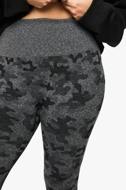 Leggings de gym sans couture camouflage actif Plus
