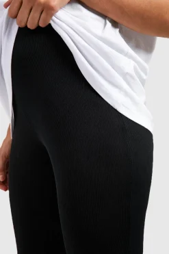 Leggings de maternité côtelés sur le ventre
