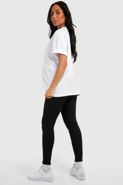 Leggings de maternité côtelés sur le ventre