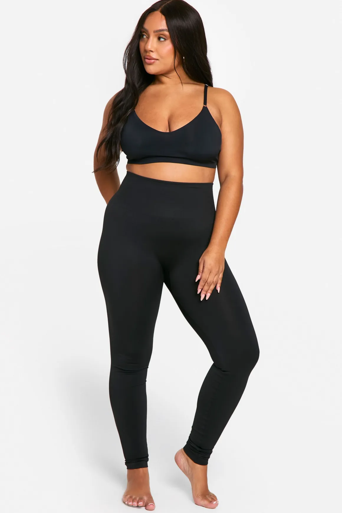 Leggings sans couture pour contrôle du ventre (grandes tailles)