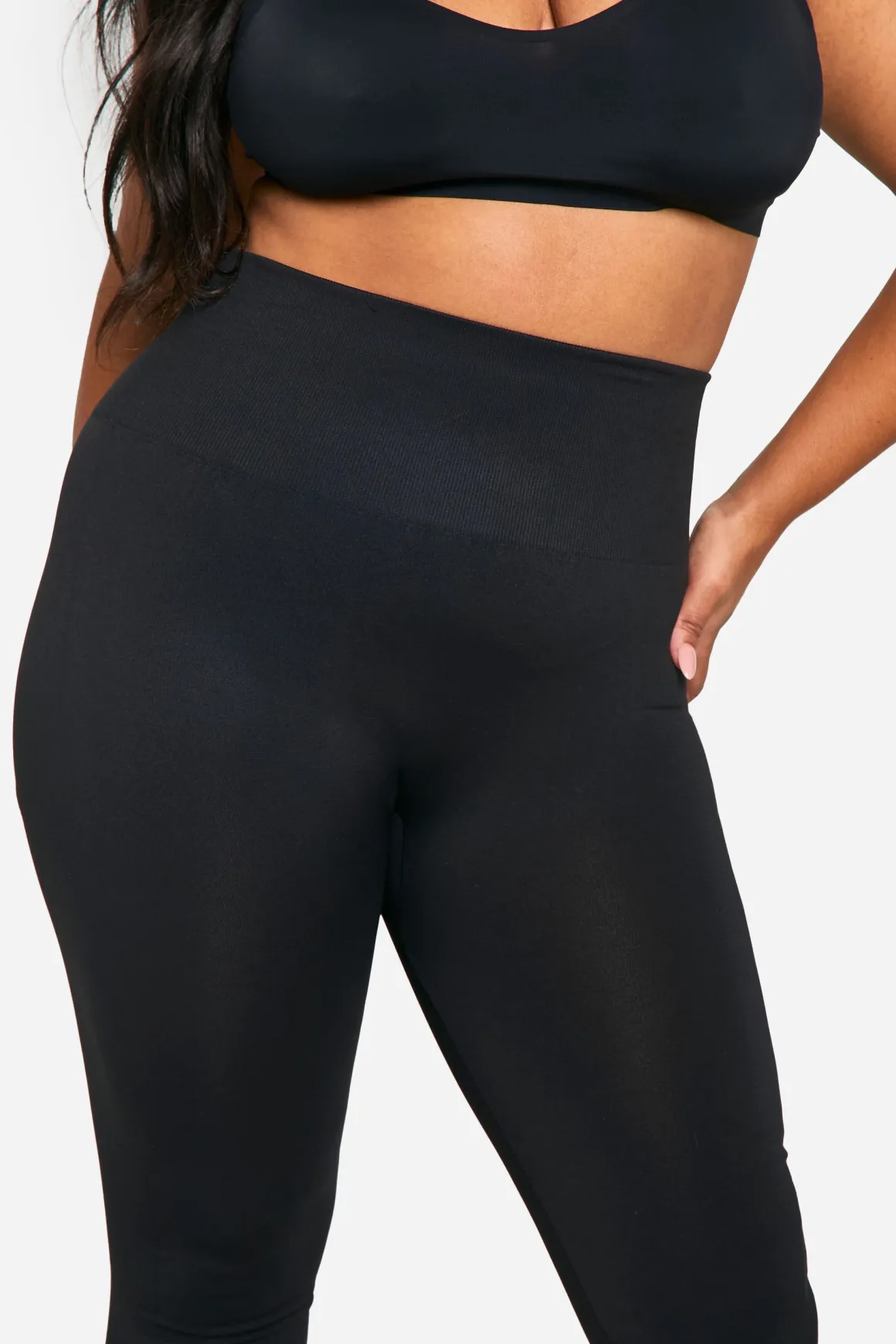 Leggings sans couture pour contrôle du ventre (grandes tailles)