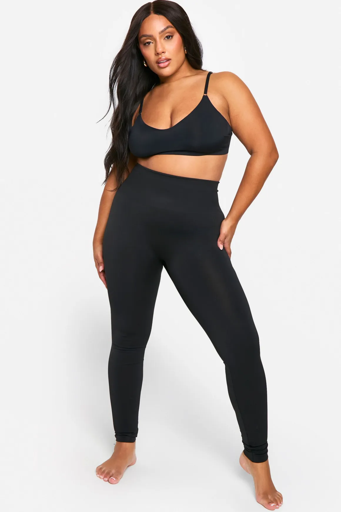 Leggings sans couture pour contrôle du ventre (grandes tailles)