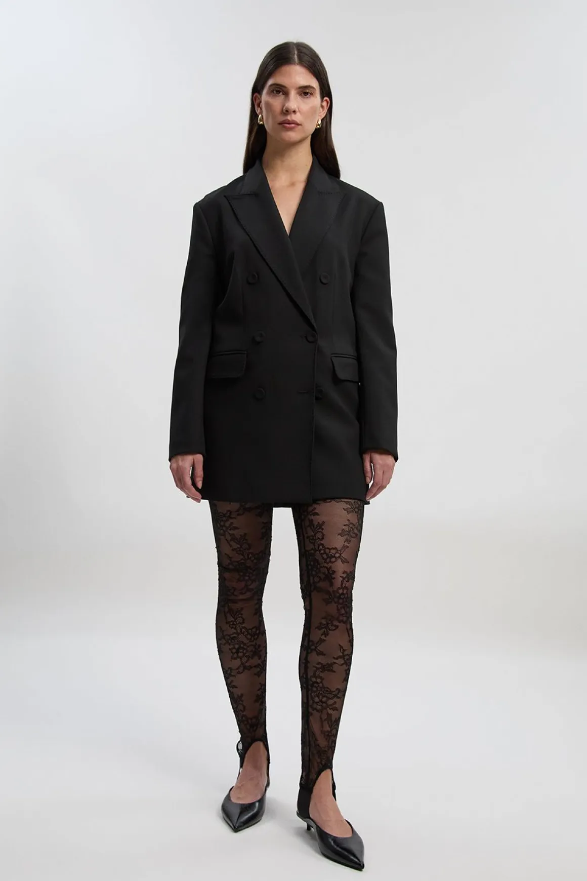 Legging à Étriers en Dentelle