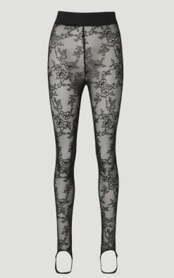 Legging à Étriers en Dentelle