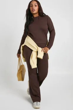 Legging ultra doux à taille haute et jambes évasées