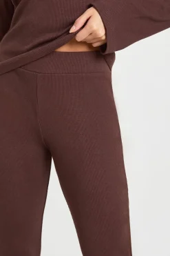 boohoo Legging Évasé Côtelé<Femme Pantalons|Looks Chocolat
