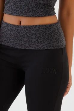 Legging Évasé À Rabat Léopard Dsgn Studio