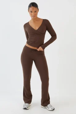 Legging Évasé Taille Basse Avec Cordon De Serrage Ajusté Dsgn Studio Sculpt