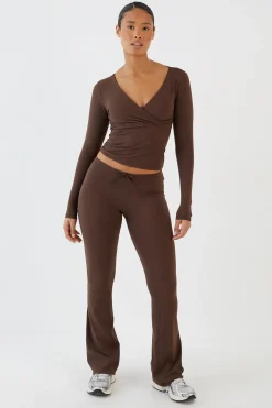 Legging Évasé Taille Basse Avec Cordon De Serrage Ajusté Dsgn Studio Sculpt