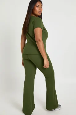 Legging Évasé Taille Haute Plus Super Doux
