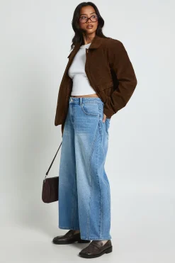 boohoo Le Jean Barrel Petite Taille Mi-haute<Femme Denim|Jeans