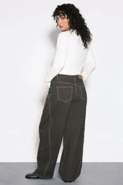 Le Jean Barrel Taille Mi-haute