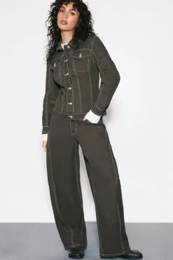 Le Jean Barrel Taille Mi-haute