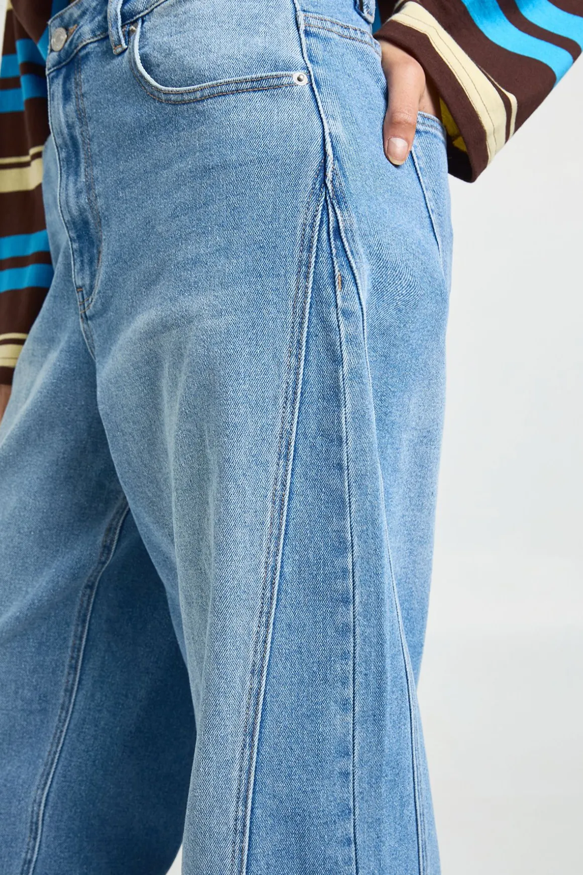 Le Jean Barrel Taille Mi-haute Tall