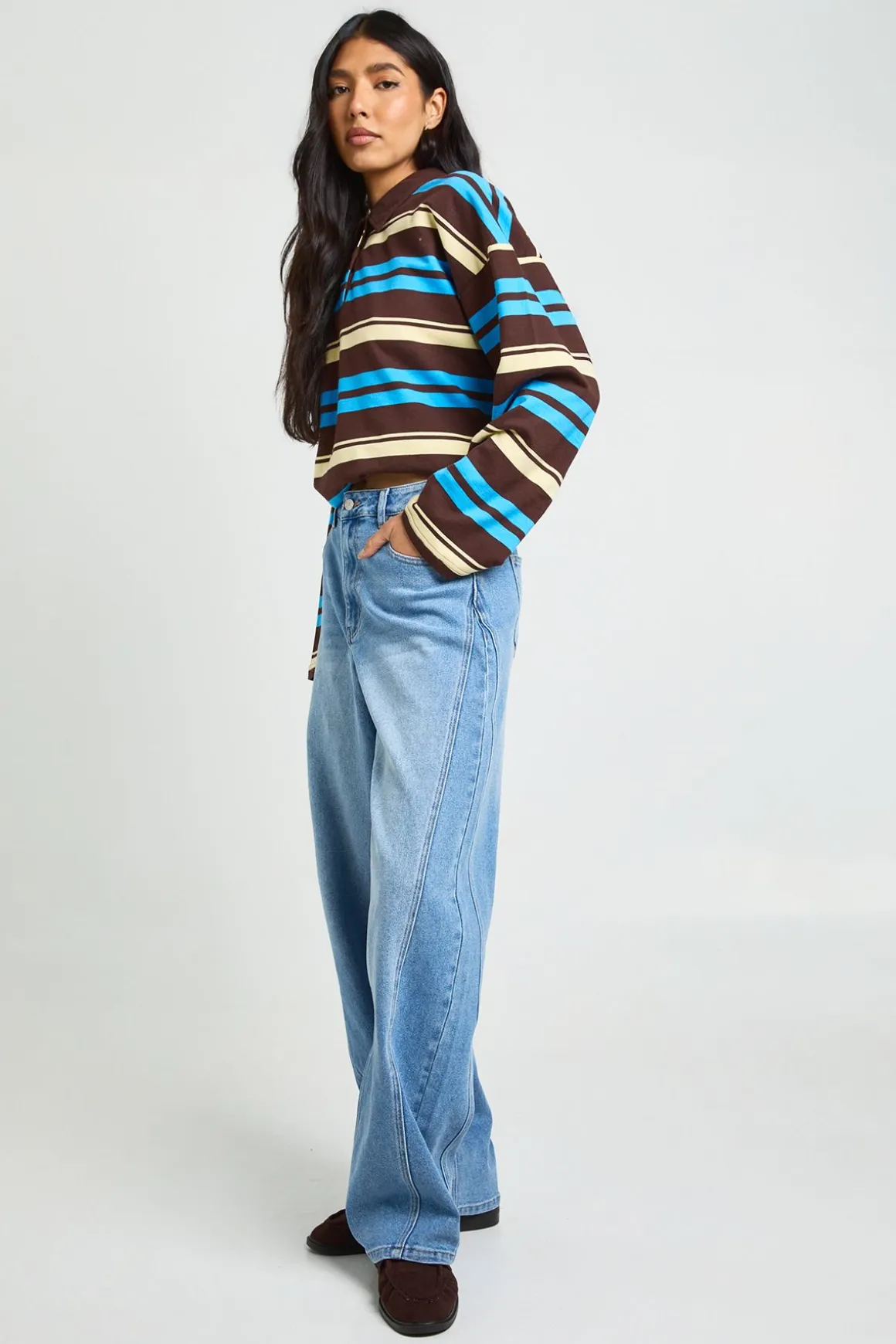 Le Jean Barrel Taille Mi-haute Tall