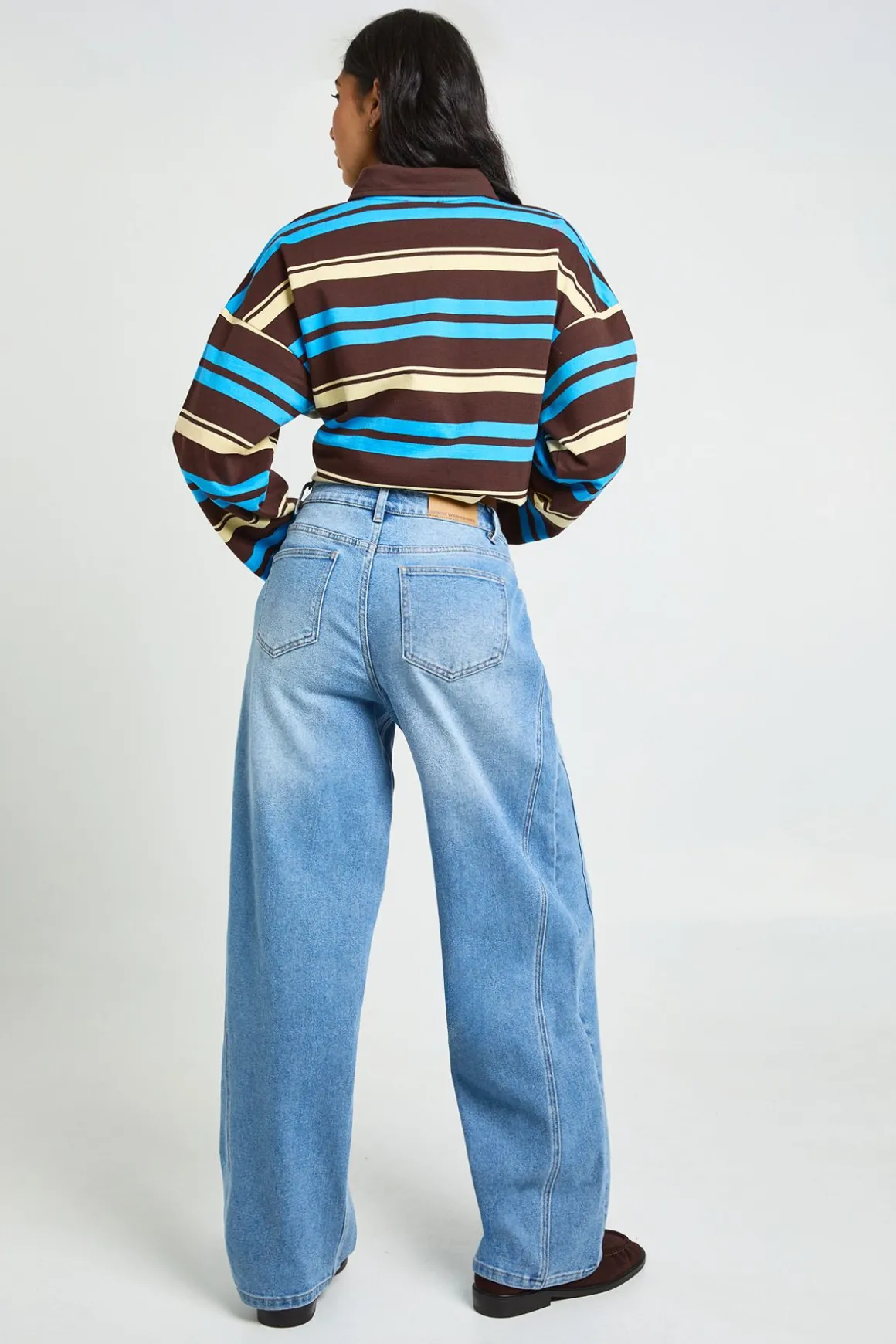 Le Jean Barrel Taille Mi-haute Tall