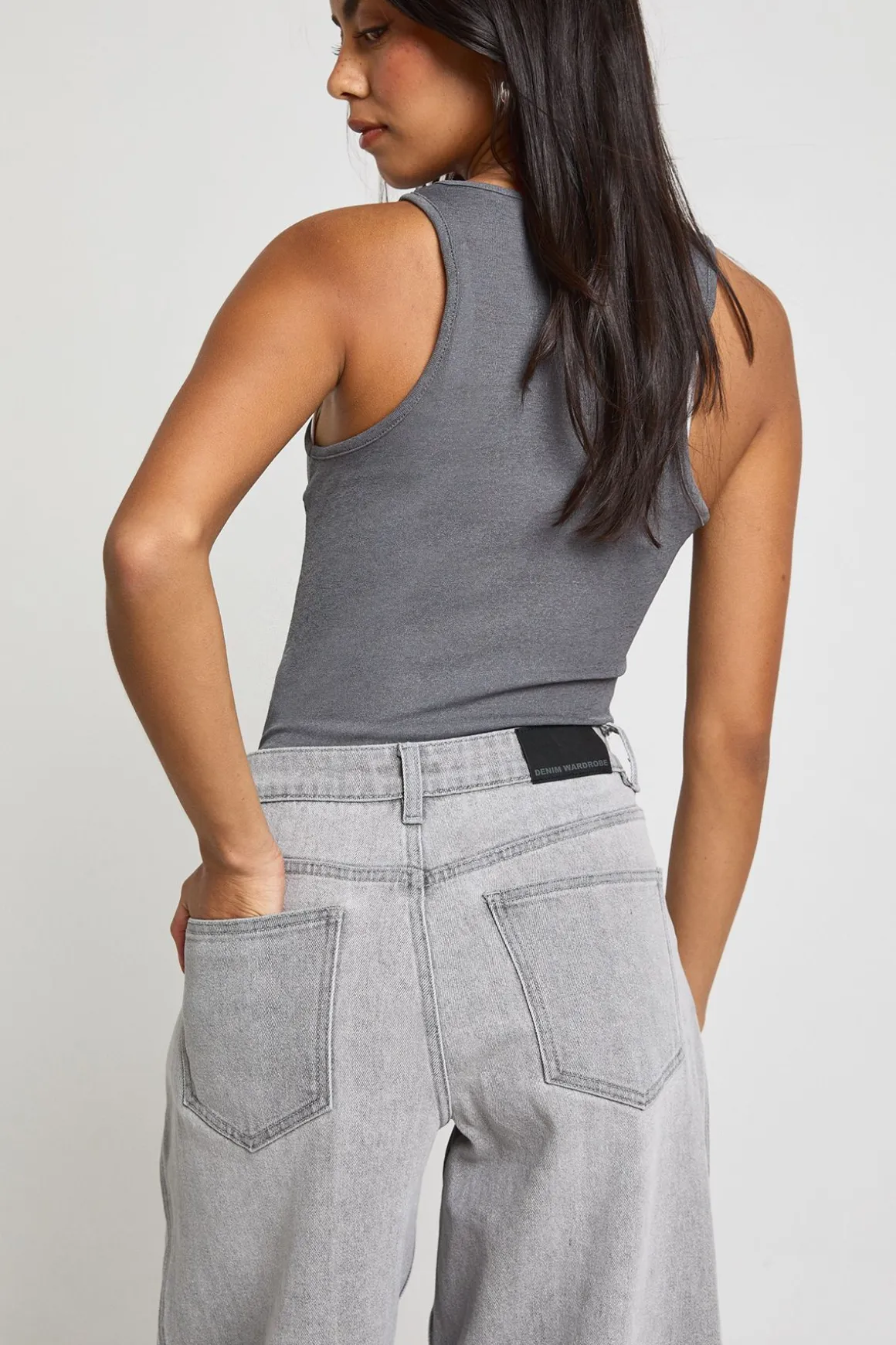 Le Jean Barrel Taille Mi-Haute