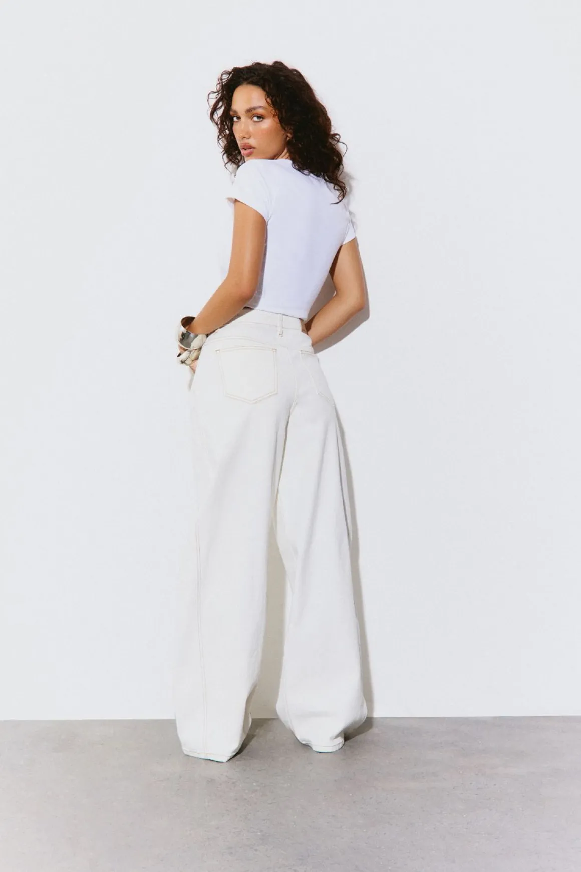 Le Jean Barrel Taille Mi-haute