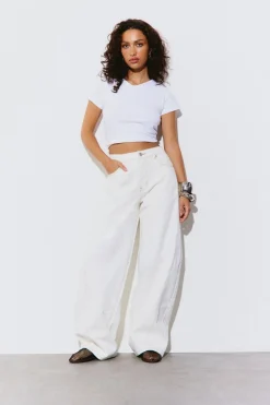 Le Jean Barrel Taille Mi-haute