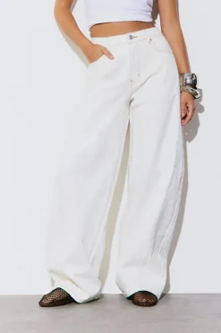 Le Jean Barrel Taille Mi-haute