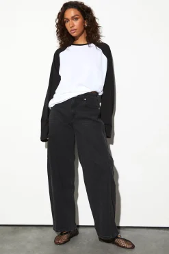 boohoo Le Jean Barrel Taille Mi-haute<Femme Denim|Jeans