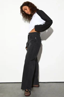boohoo Le Jean Barrel Taille Mi-haute<Femme Denim|Jeans