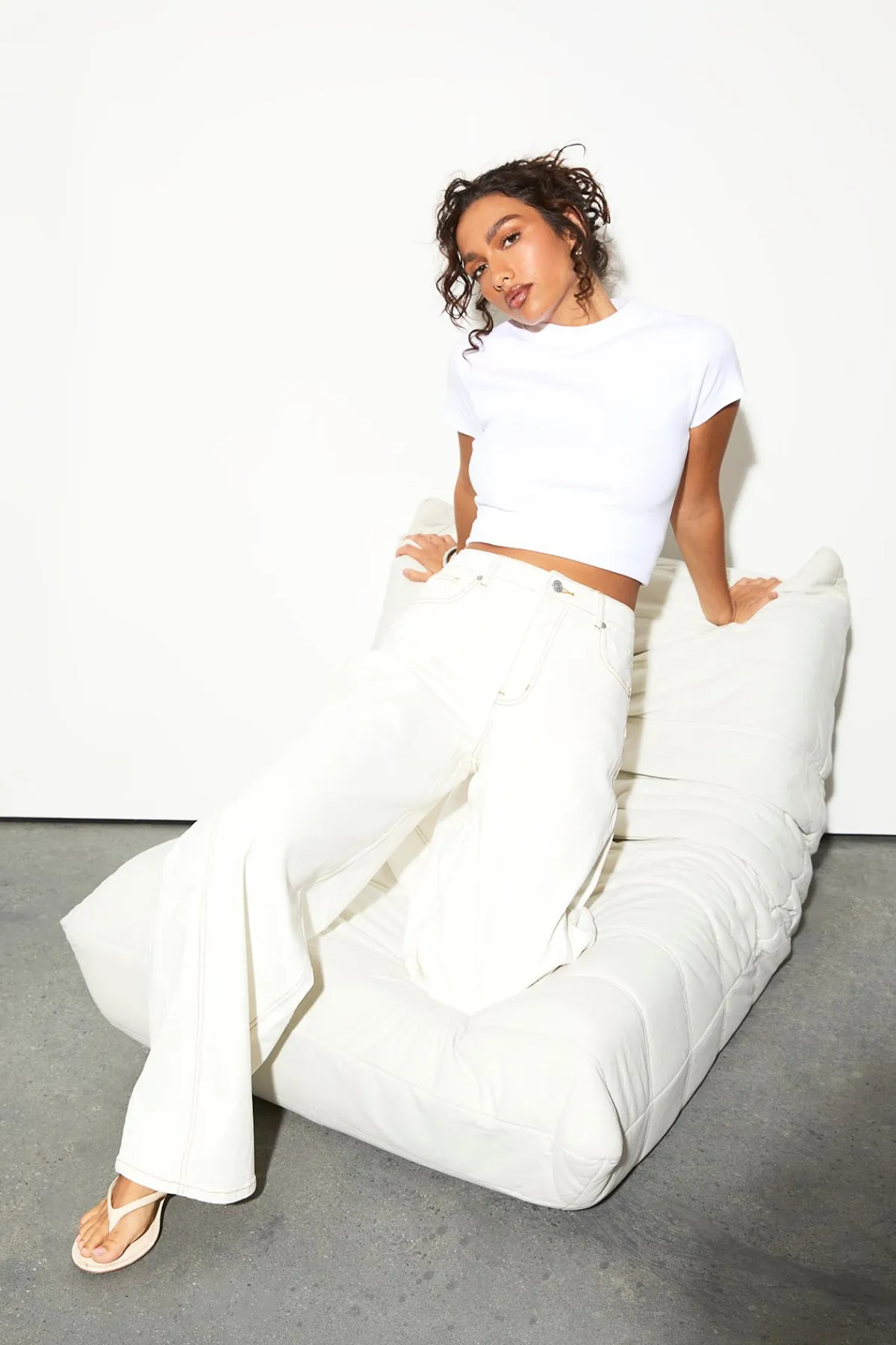 boohoo Le Jean Barrel Taille Mi-haute Pour Grande Taille<Femme Denim|Jeans