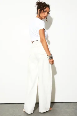 boohoo Le Jean Barrel Taille Mi-haute Pour Grande Taille<Femme Denim|Jeans