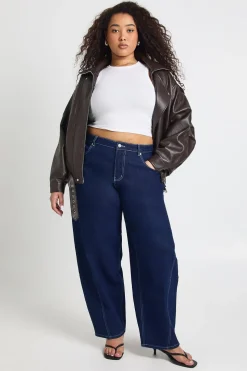 Le Jean Barrel Taille Moyenne Plus