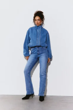 boohoo Le Jean Bootcut Baby Taille Mi-haute<Femme Denim|Jeans
