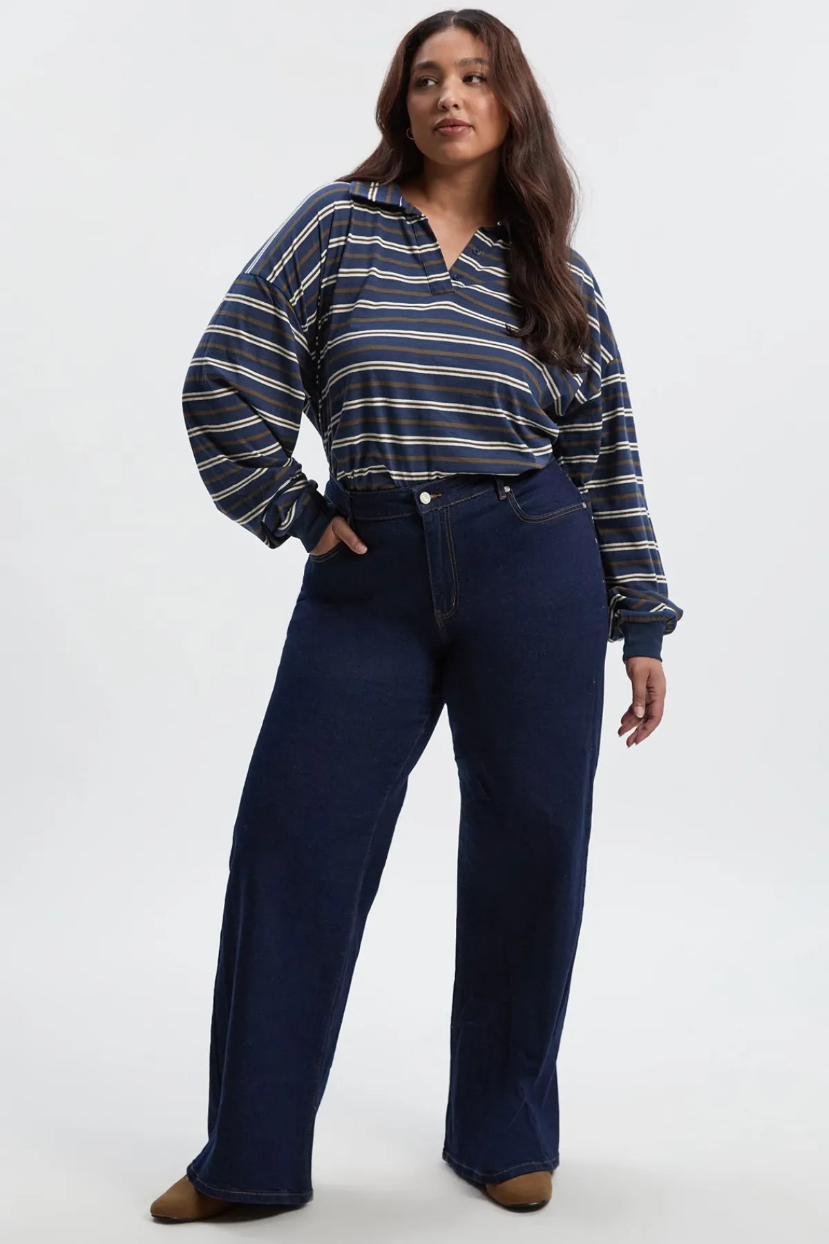 boohoo Le Jean Boyfriend Taille Basse Grande Taille<Femme Denim|Jeans