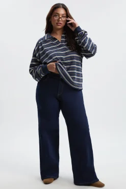 boohoo Le Jean Boyfriend Taille Basse Grande Taille<Femme Denim|Jeans