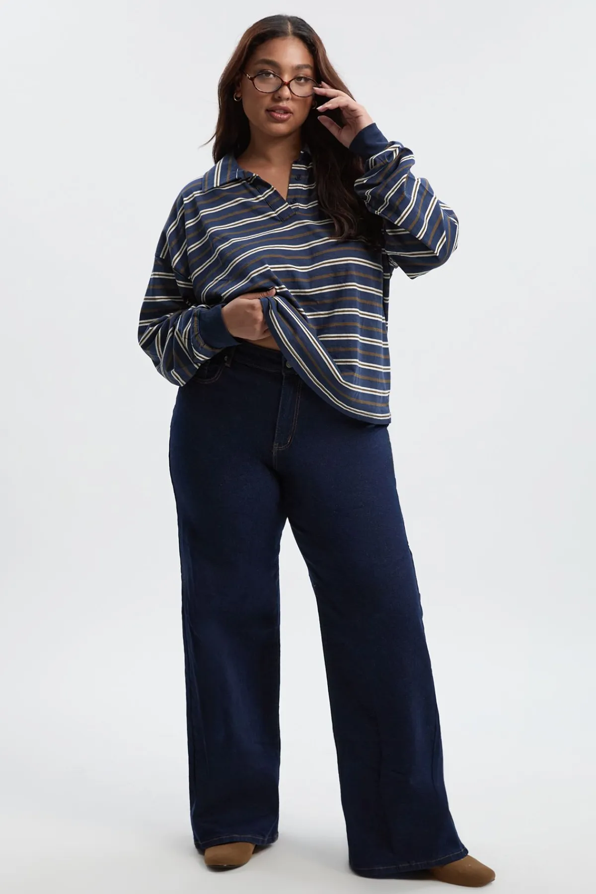 boohoo Le Jean Boyfriend Taille Basse Grande Taille<Femme Denim|Jeans