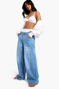 boohoo Le Jean Boyfriend Taille Basse Petite<Femme Denim|Jeans