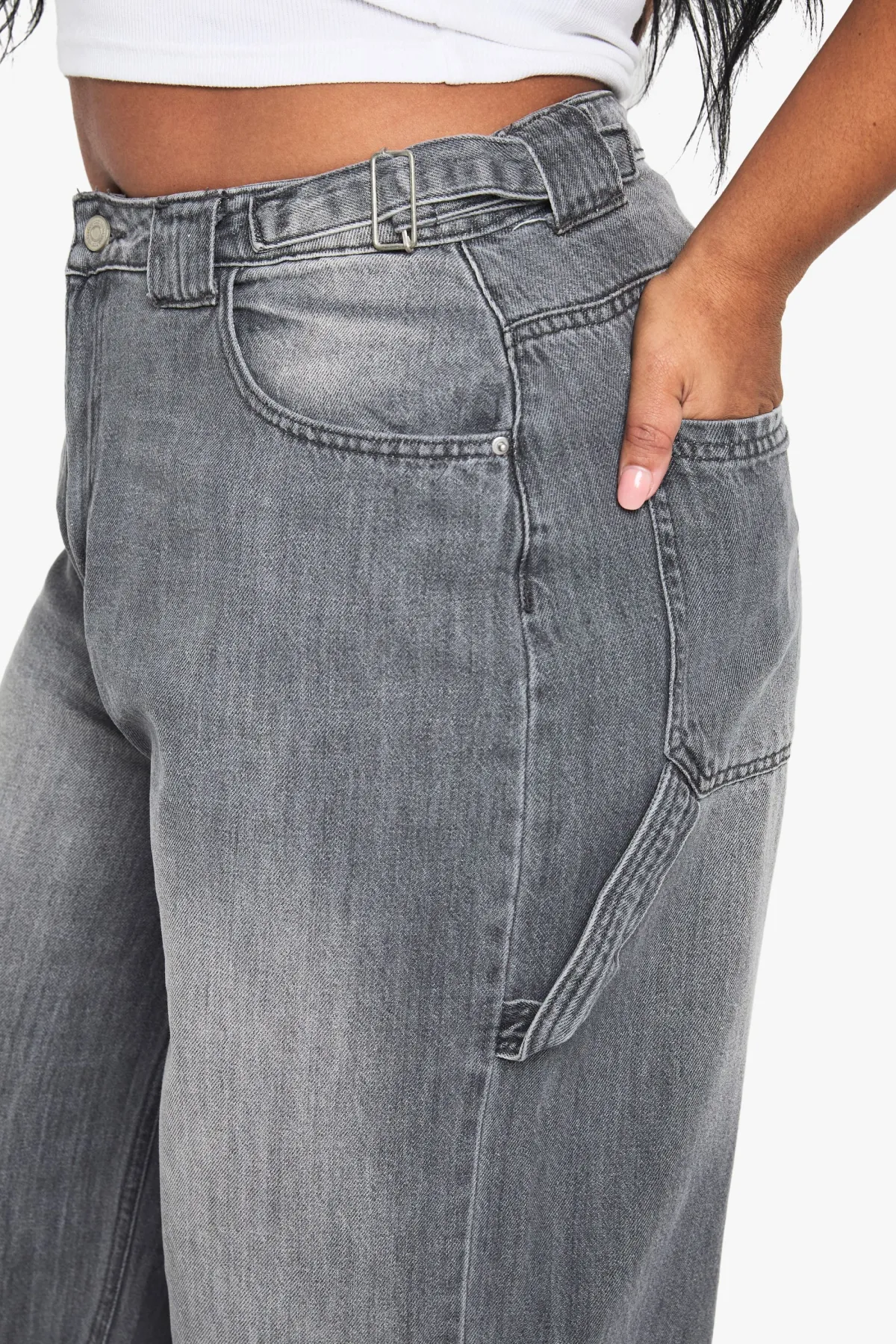 boohoo Le Jean Carpenter Grande Taille<Femme Denim|Jeans
