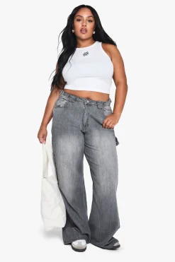 boohoo Le Jean Carpenter Grande Taille<Femme Denim|Jeans