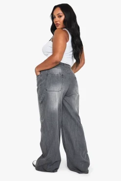 boohoo Le Jean Carpenter Grande Taille<Femme Denim|Jeans