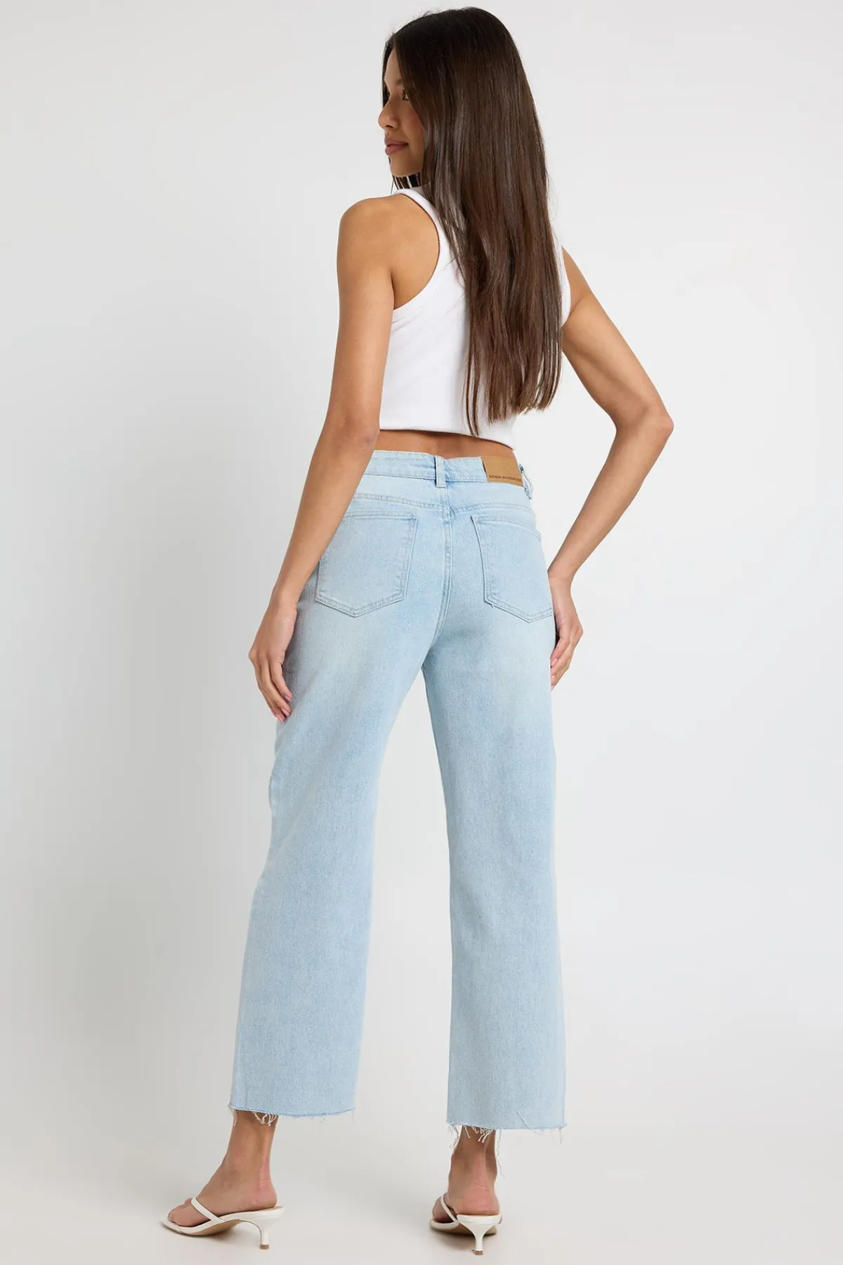 boohoo Le Jean Droit Raccourci Taille Haute<Femme Denim|Jeans