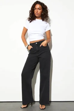 Le Jean Droit Taille Haute