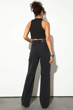 boohoo Le Jean Droit Taille Haute Pour Grandes Tailles<Femme Denim|Jeans