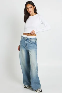 Le Jean Jambe Large Taille Mi-haute